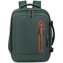 American Tourister Mochila Take2cabin S/M para Portátil 15.6", Maleta de Cabina 26.5L Bajo Asiento, Verde Oscuro, Hecha con PET Reciclado, Ref. 159226-1257